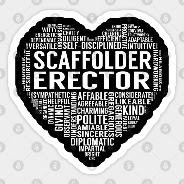 Scaffolder Erector Heart Sticker by LotusTee